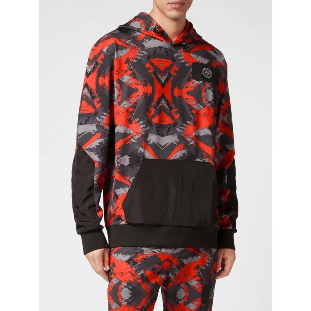 Plein Sport Men Plein Sport Relaxed Fit Camouflage Print Polyester Hoodie